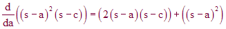 derivative of polynomial with repeated roots