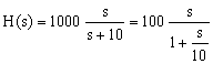 Low pass transfer function